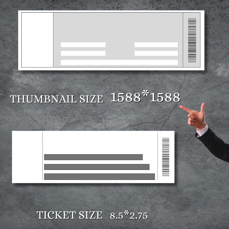 Customizable Printable Editable Blank Event Ticket Template | Digital ...