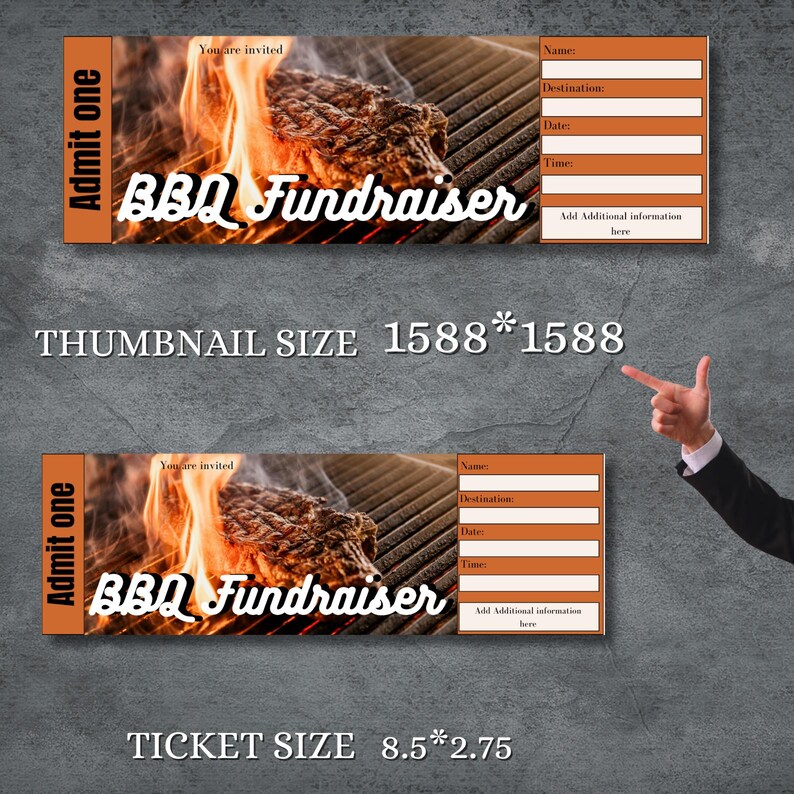 Pdf Grill Raffle Tickets Editable Printable Fundraiser | Custom Dinner Food Ticket Design ...