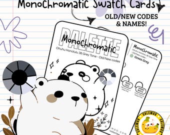 Ohuhu Honolulu 36 Grey Tone (Old/New Codes), Swatch Chart,  Marker Color Organizer (Printable PDF)