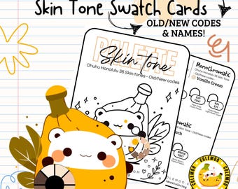 Ohuhu Honolulu 36 Skin Tone (Old/New Codes), Swatch Chart, Marker Organizer (Printable PDF)