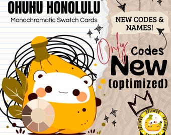 Ohuhu Honolulu 36 Skin Tone (New Codes Only) Swatch Chart (New Codes) (Printable PDF)
