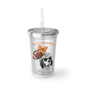 Tennessee Vols Game Day Tumbler | Football Cup with Straw | Tailgate Drinkware | Tennessee Fan Gift