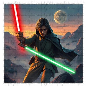 Star Wars , Luke Skywalker , Star Wars wall decor , Star Wars gift , Star Wars Luke, Star Wars lightsaber
