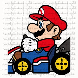 Mario Kart Inspired Sticker | Waterproof Vinyl Decal for Gamers | Retro Gaming Gift | Cute Car Sticker | Nerdy Decor
