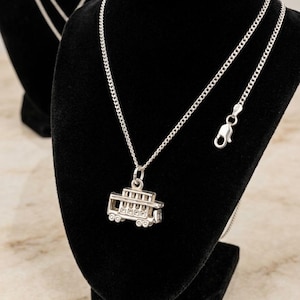 A  Sterling silver cable car  Pendant