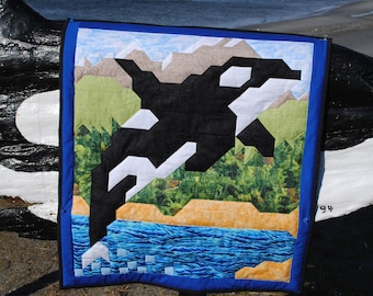 Rainbow Pacific Northwest Baby Quilt Seattle Washington Print