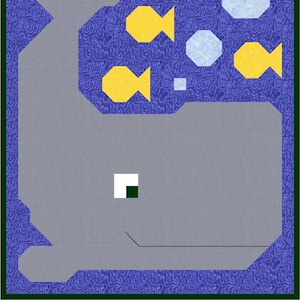 Whale Baby Quilt Pattern: Easy Pieced Design (PDF)