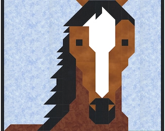Sheri's Horse Quilt Pattern: Easy Pieced Design (PDF Pattern)
