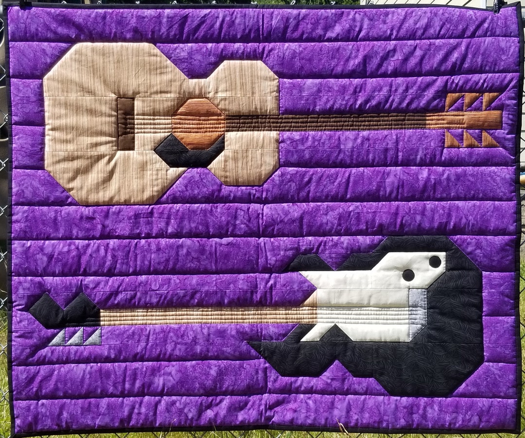 Guitar Quilt Pattern: 3 Sizes, Music Lover Gift (PDF Pattern) - Etsy