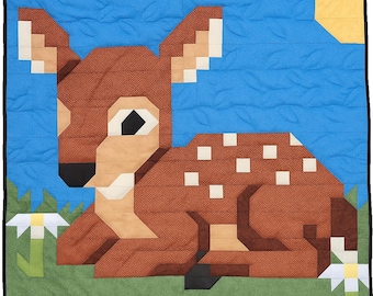 Fawn Baby Quilt Pattern with 2 additional sizes included