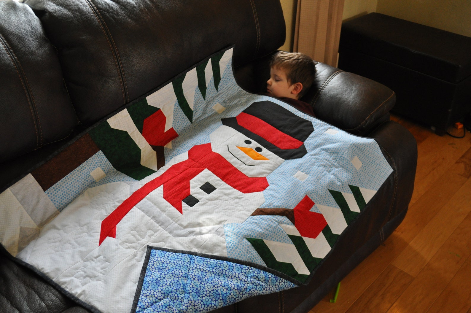 Frosty Friend Snowman Quilt Pattern Multiple sizes for a Etsy