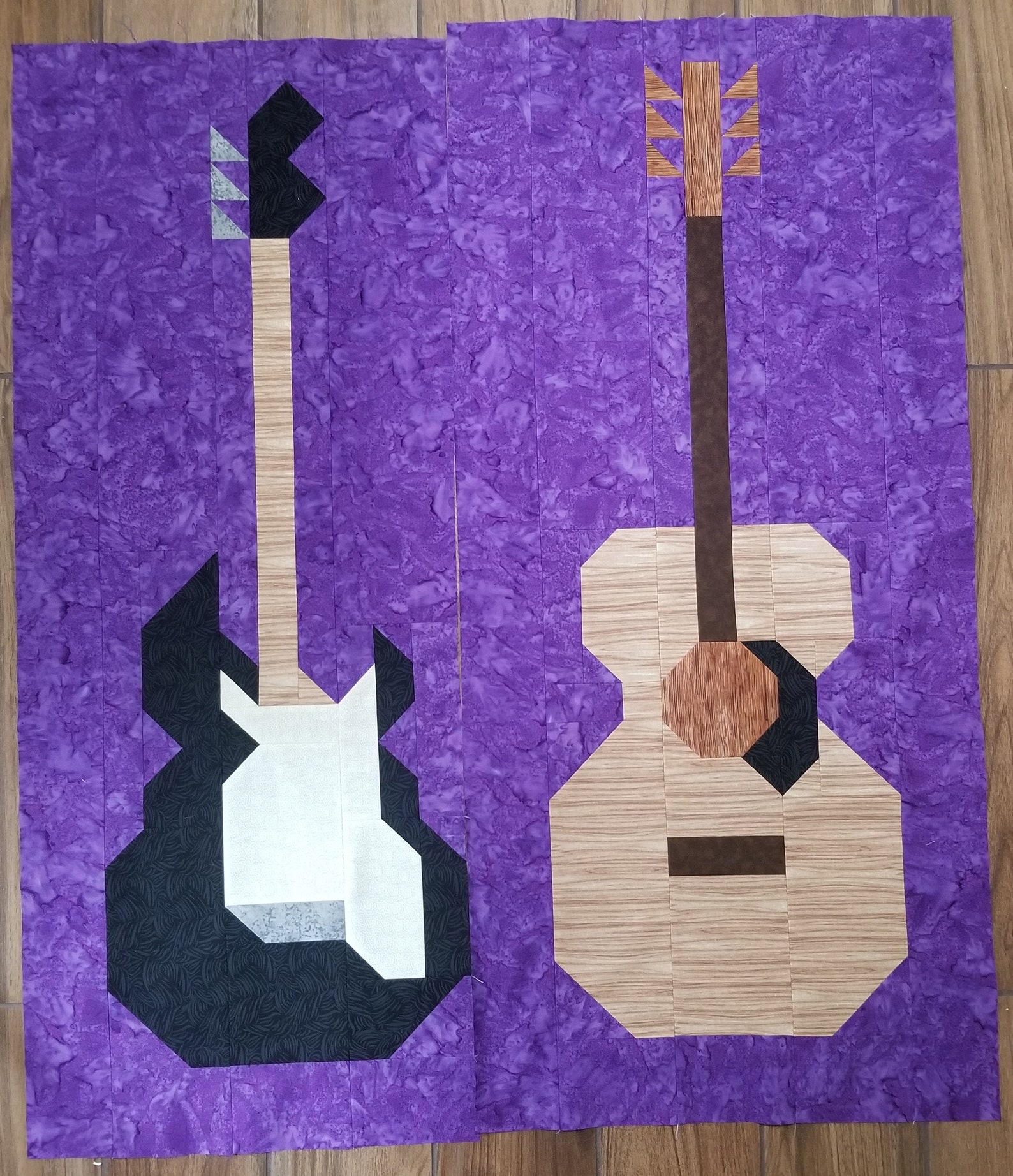 Guitar Quilt Pattern: 3 Sizes, Music Lover Gift (PDF Pattern) - Etsy