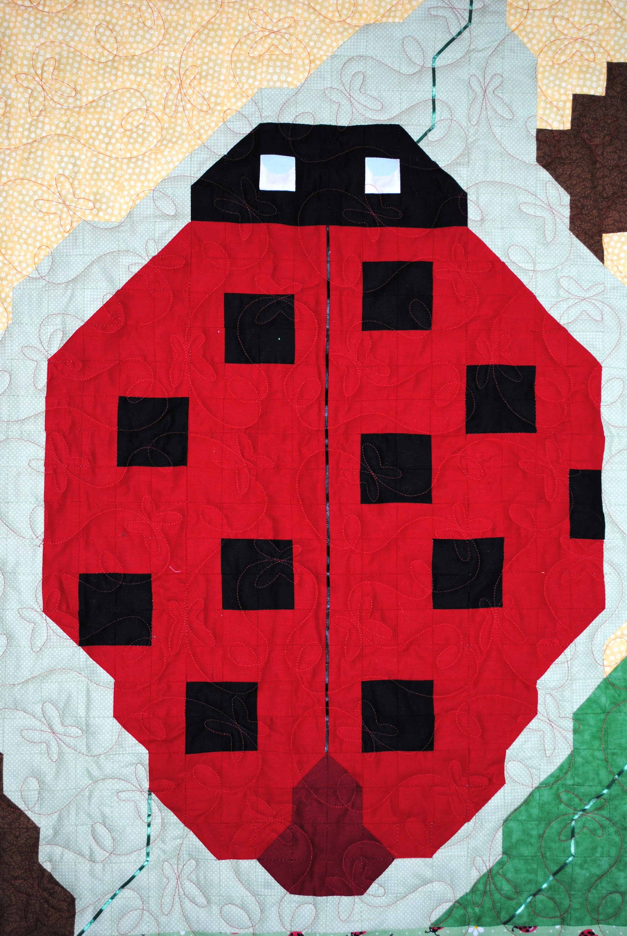 Ladybug Baby Quilt Pattern in 3 Sizes 36x42 24x28 48x56 Etsy