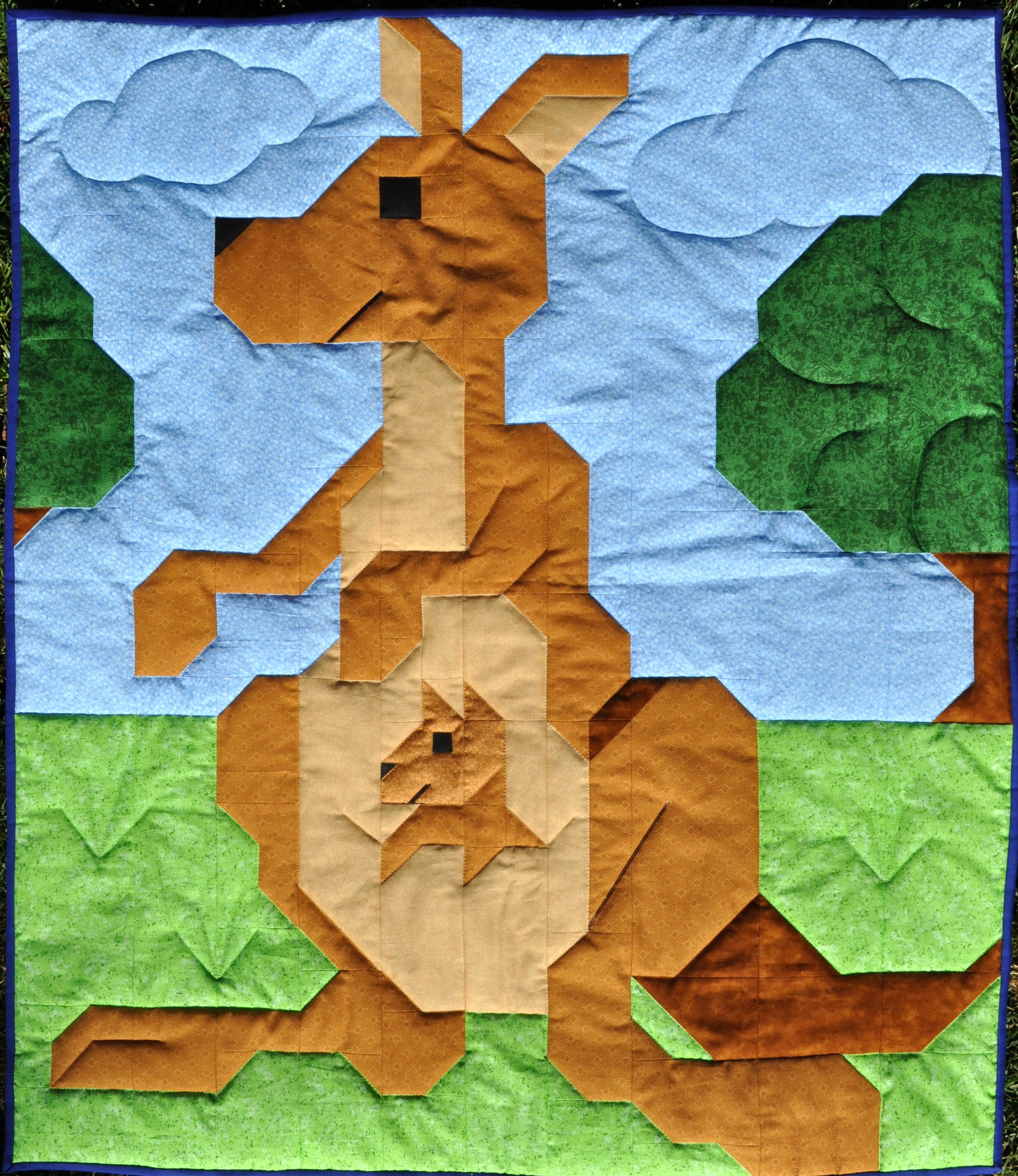 Kangaroo Baby Quilt Pattern PDF instant download comes in Etsy