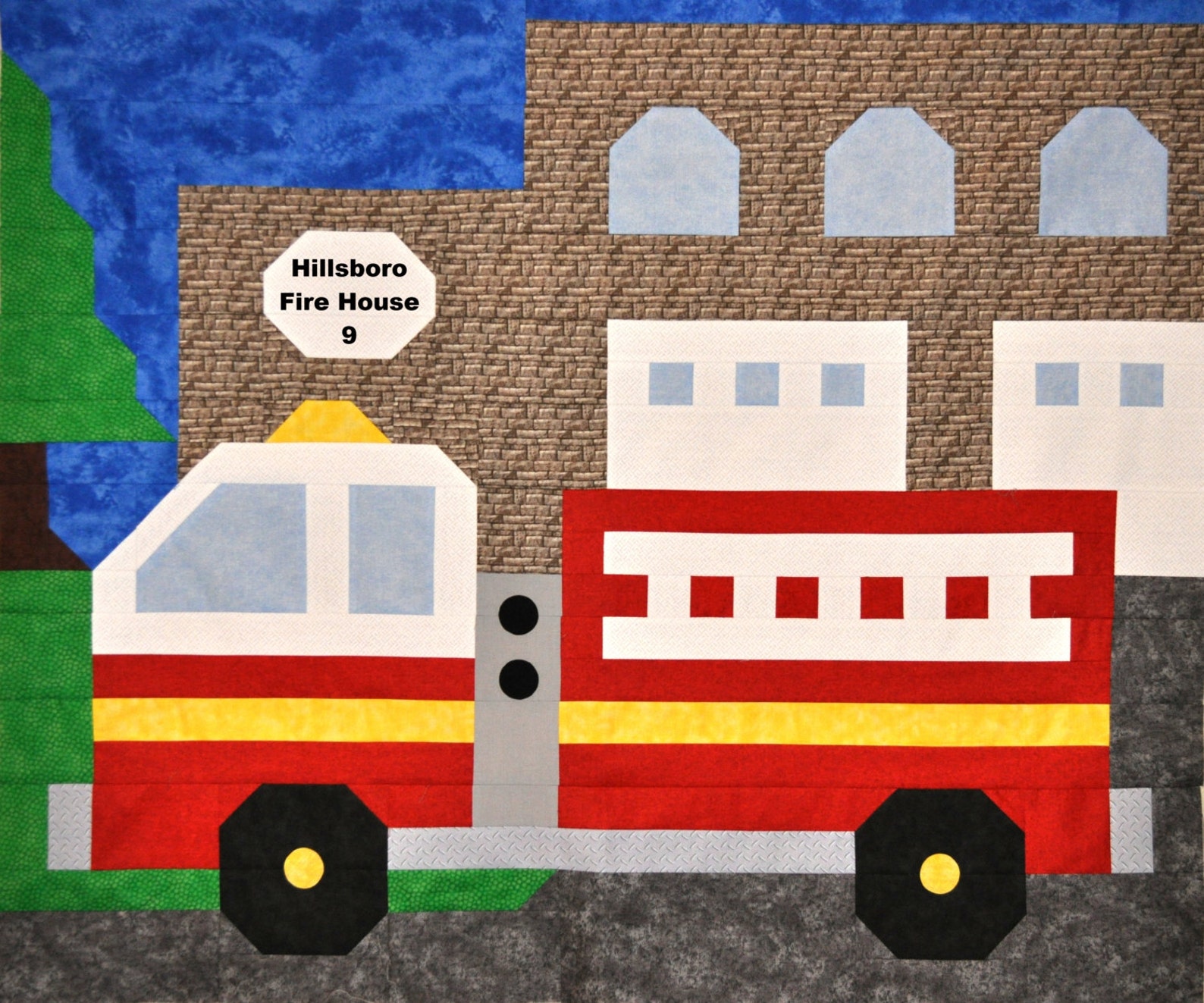 Fire Truck Quilt Pattern in Multiple sizes From small 24x28 Etsy