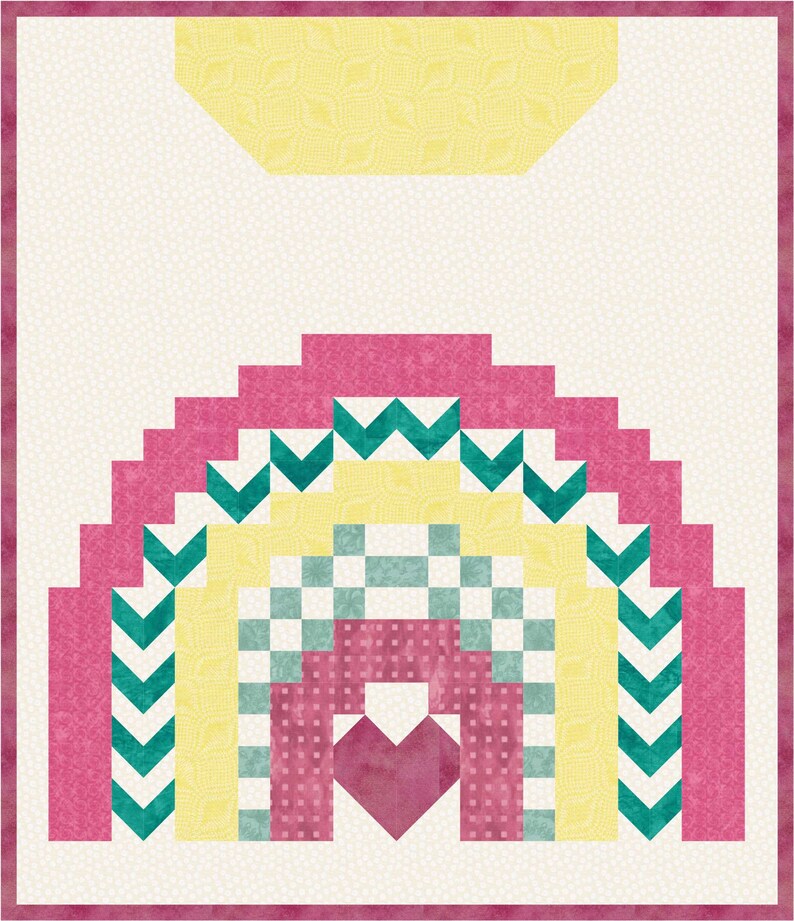 Rainbow Baby Quilt Pattern Multiple Sizes 36x42 With Etsy