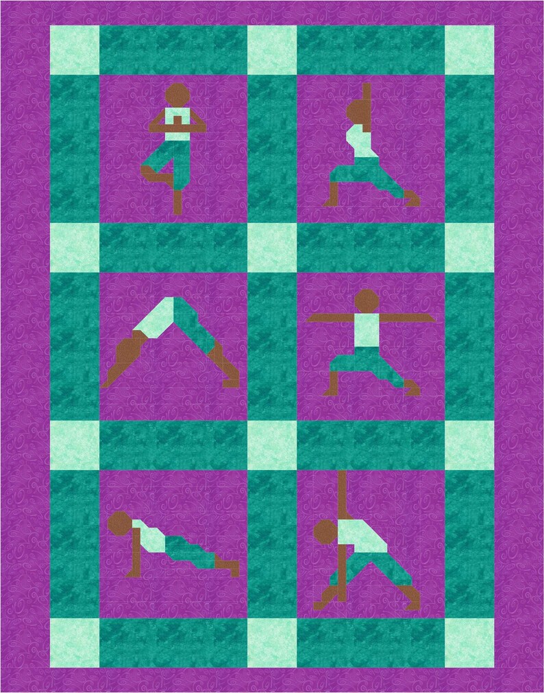 Yoga Quilt Pattern Twin Size 66x84 Inches Instant Download Etsy