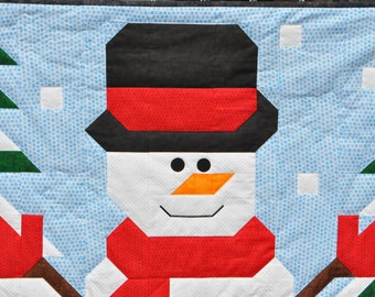 Snowman Quilt Pattern: Winter Baby or Lap Quilt (PDF Download)