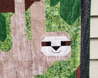 Sloth Quilt Pattern: Sizes, Baby to Throw (PDF Pattern)