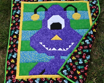 Alien Boy Quilt Pattern, 3 Sizes, Great for Baby or Toddlers too, Instant Download PDF,