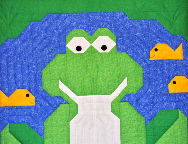 Frog Quilt Pattern with instructions for 3 sizes Etsy