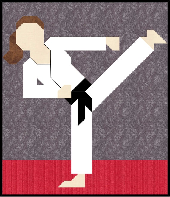 Martial Arts Quilt Pattern Long Hair Karate Quilt Pattern Etsy