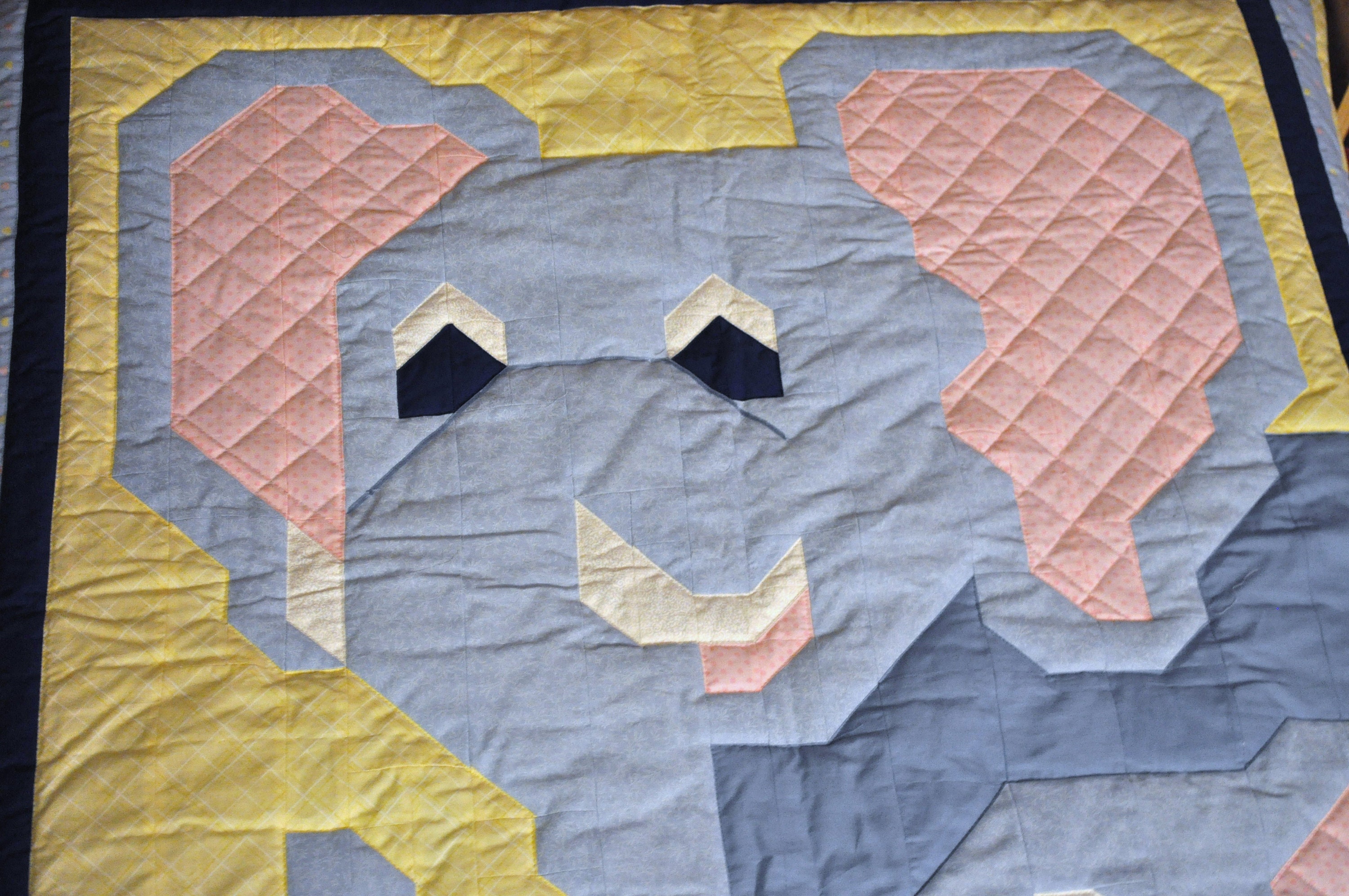 Elephant Baby Quilt Pattern 3 Sizes Included 36x42 24x28 Etsy Canada