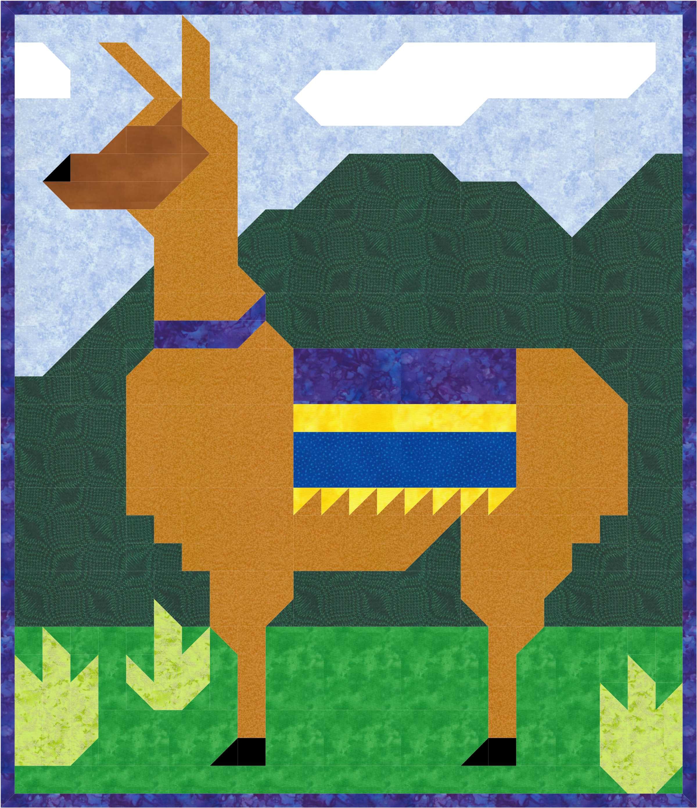 Llama Quilt Pattern Multiple Sizes 36x42 Great Baby Quilt Etsy