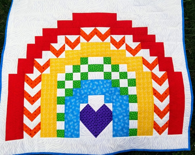 After the Rain Quilt Pattern Quilters Candy, Rainbow Quilt Pattern Etsy