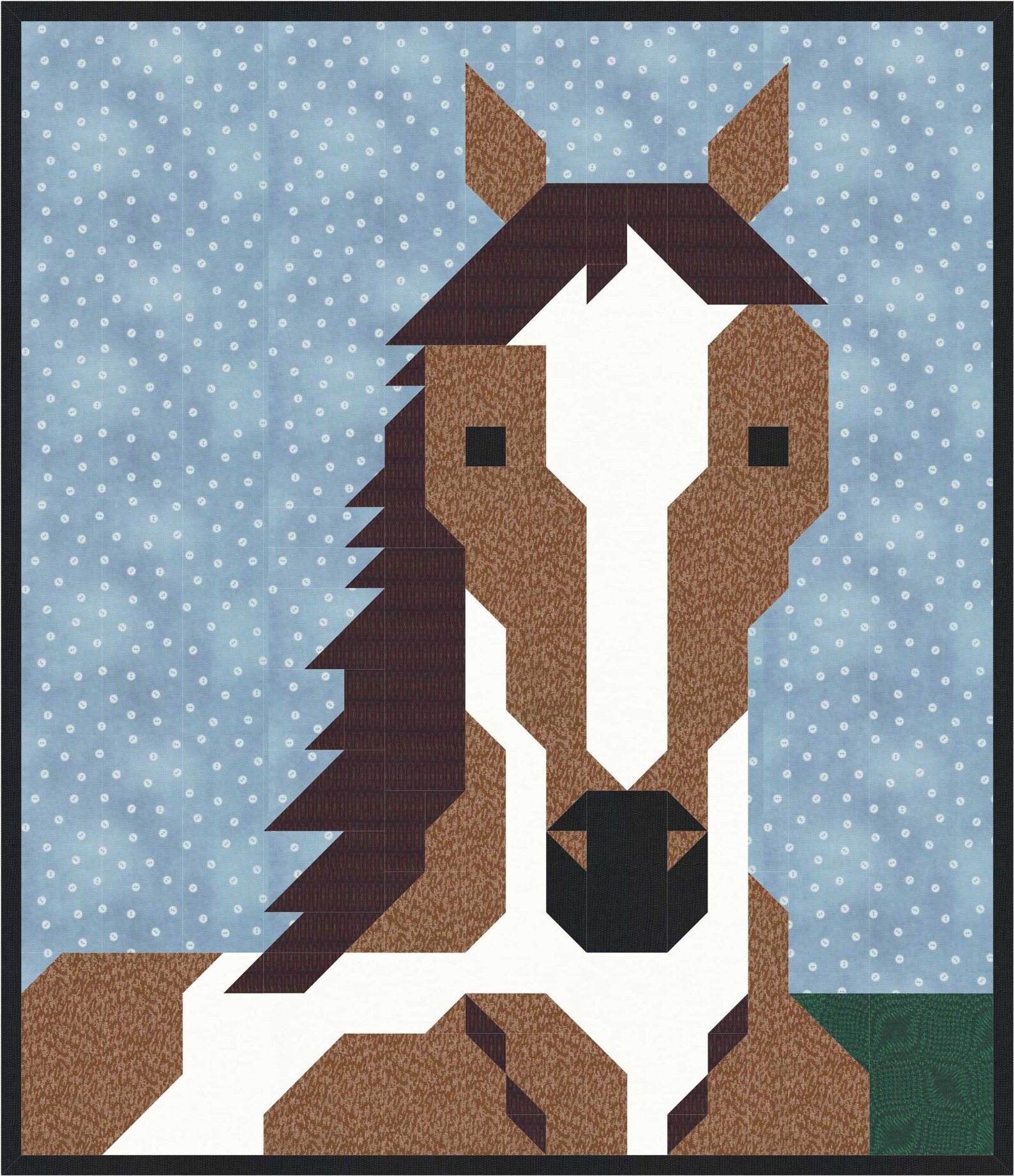 Painted Horse Quilt Pattern Great Wall Hanging 3 Sizes Etsy