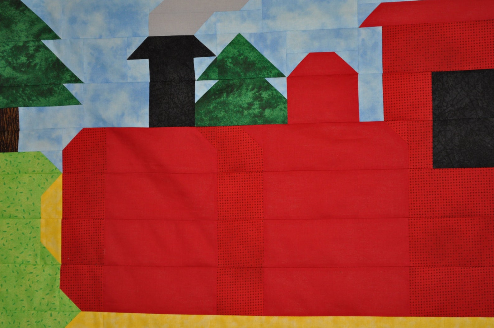 Train Quilt pattern with Multiple sizes Wall Crib Lap/Twin Etsy