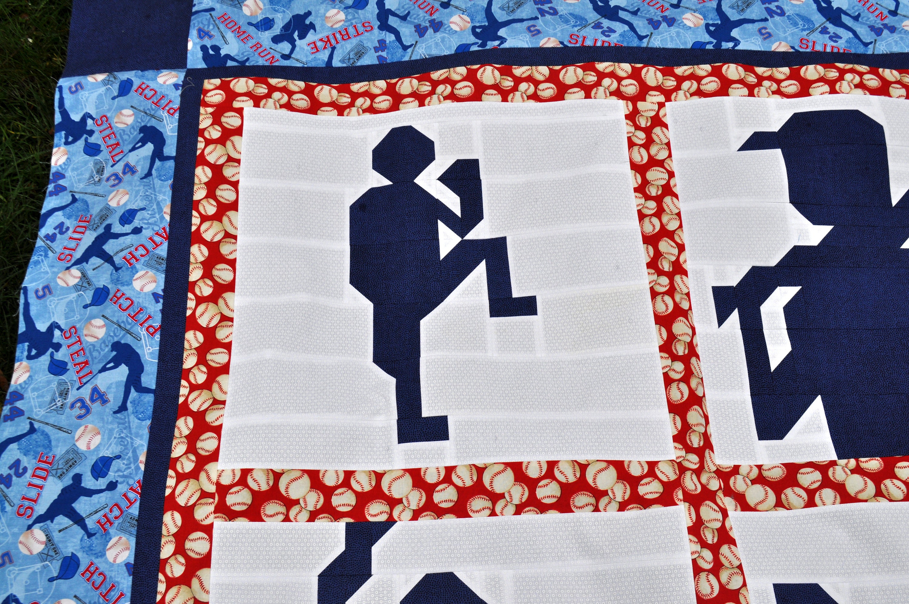 Baseball Quilt Pattern: Twin Size Sports Silhouette (PDF File) - Etsy