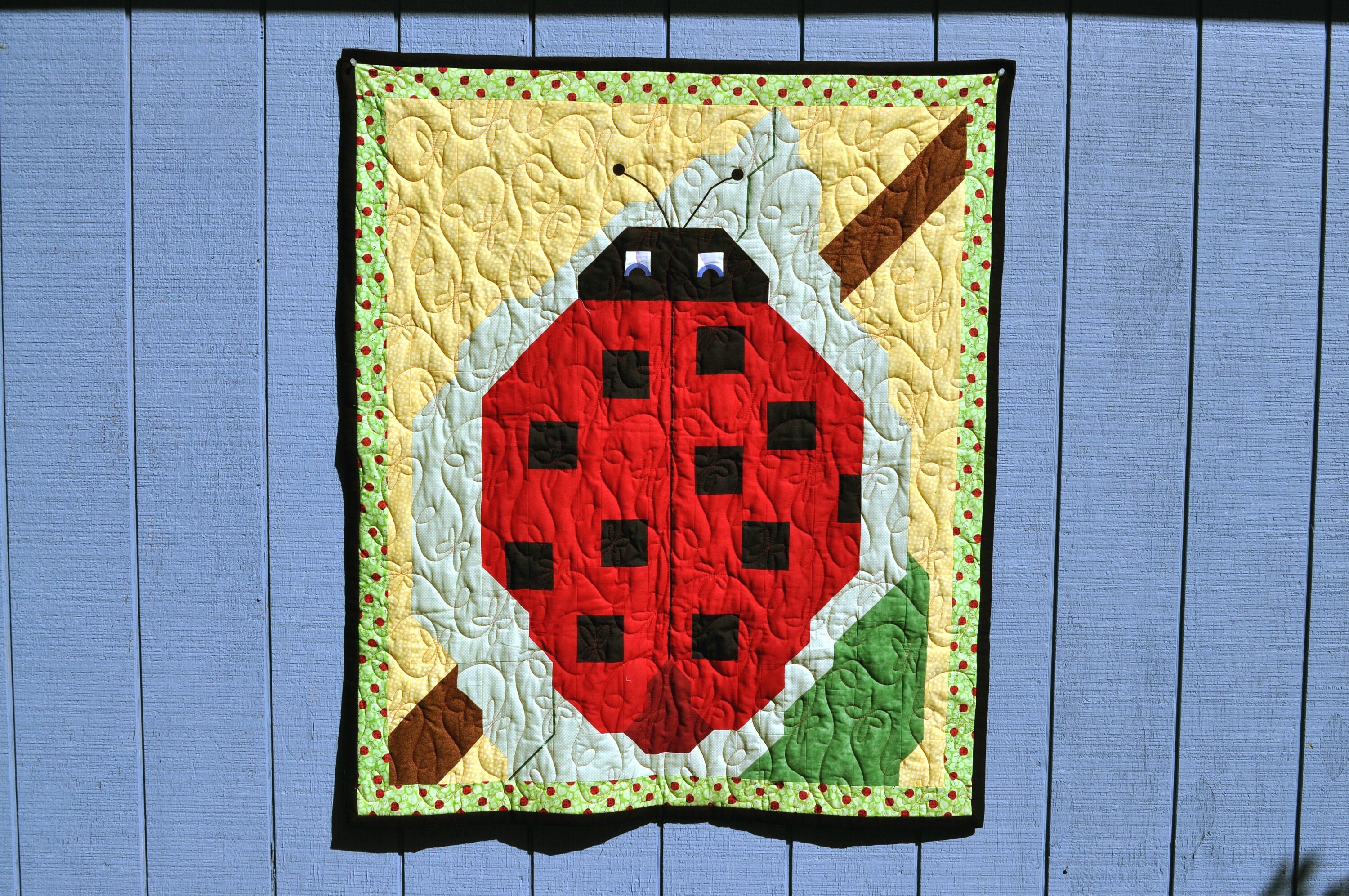 Ladybug Baby Quilt Pattern in 3 Sizes 36x42 24x28 48x56 Etsy