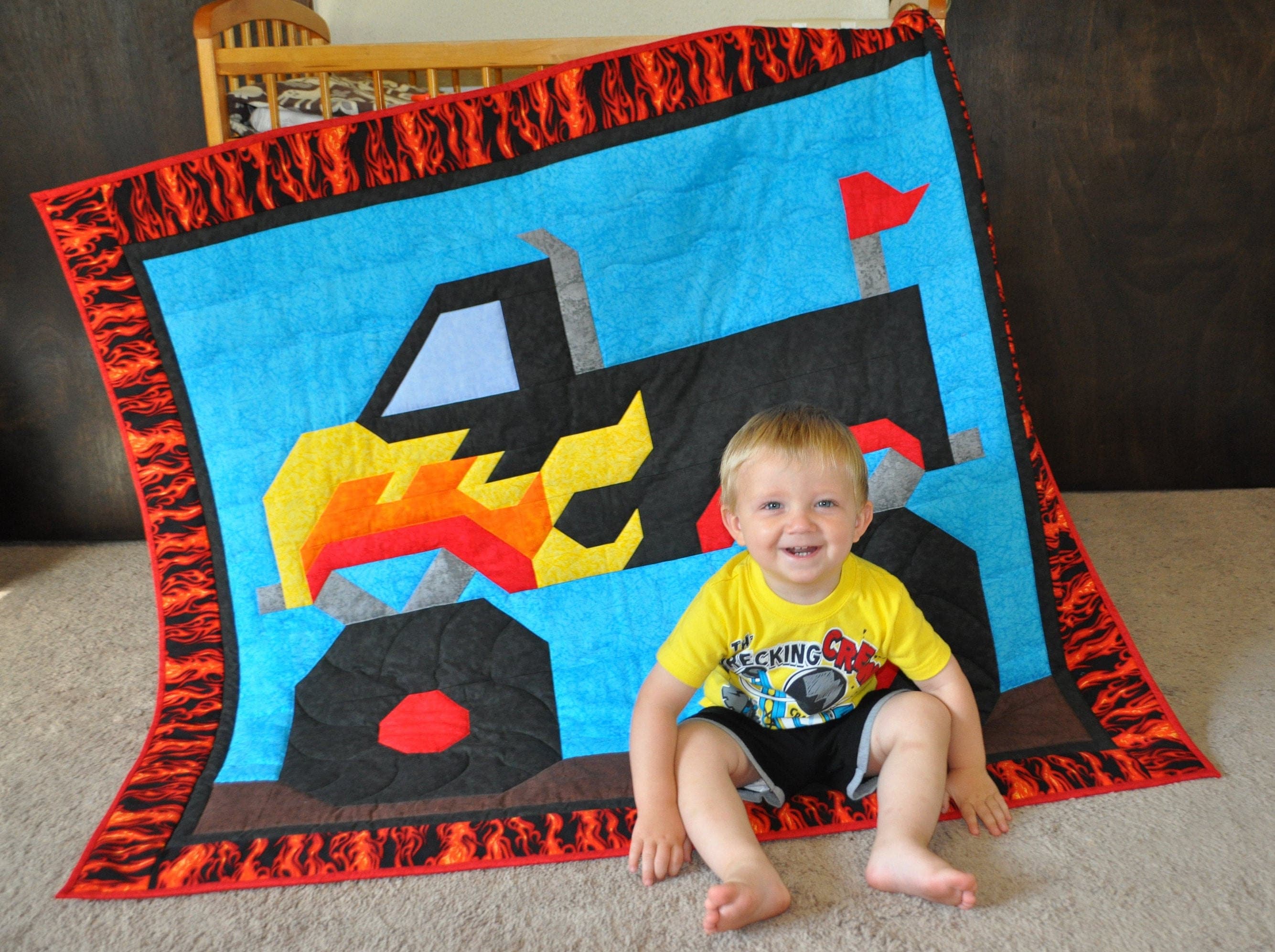 Monster Truck Quilt Pattern Multiple Sizes for Baby and Big Etsy