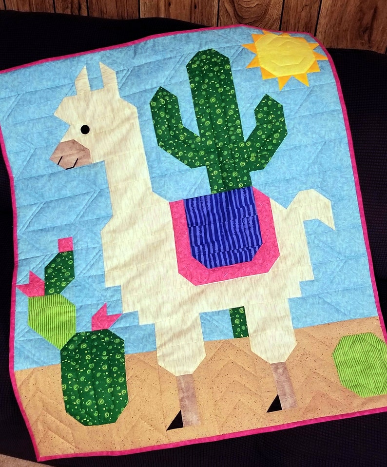 Alpaca Quilt Pattern Multiple Sizes From Baby Quilt to Throw Etsy