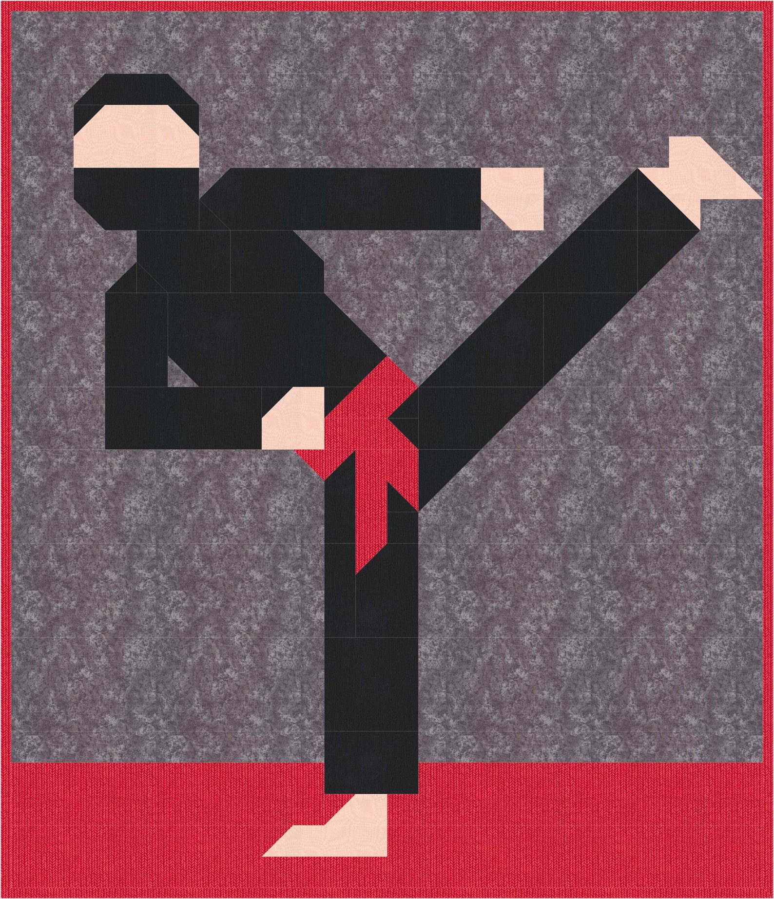 Martial Arts Quilt Pattern Short Hair Karate Quilt Pattern Etsy