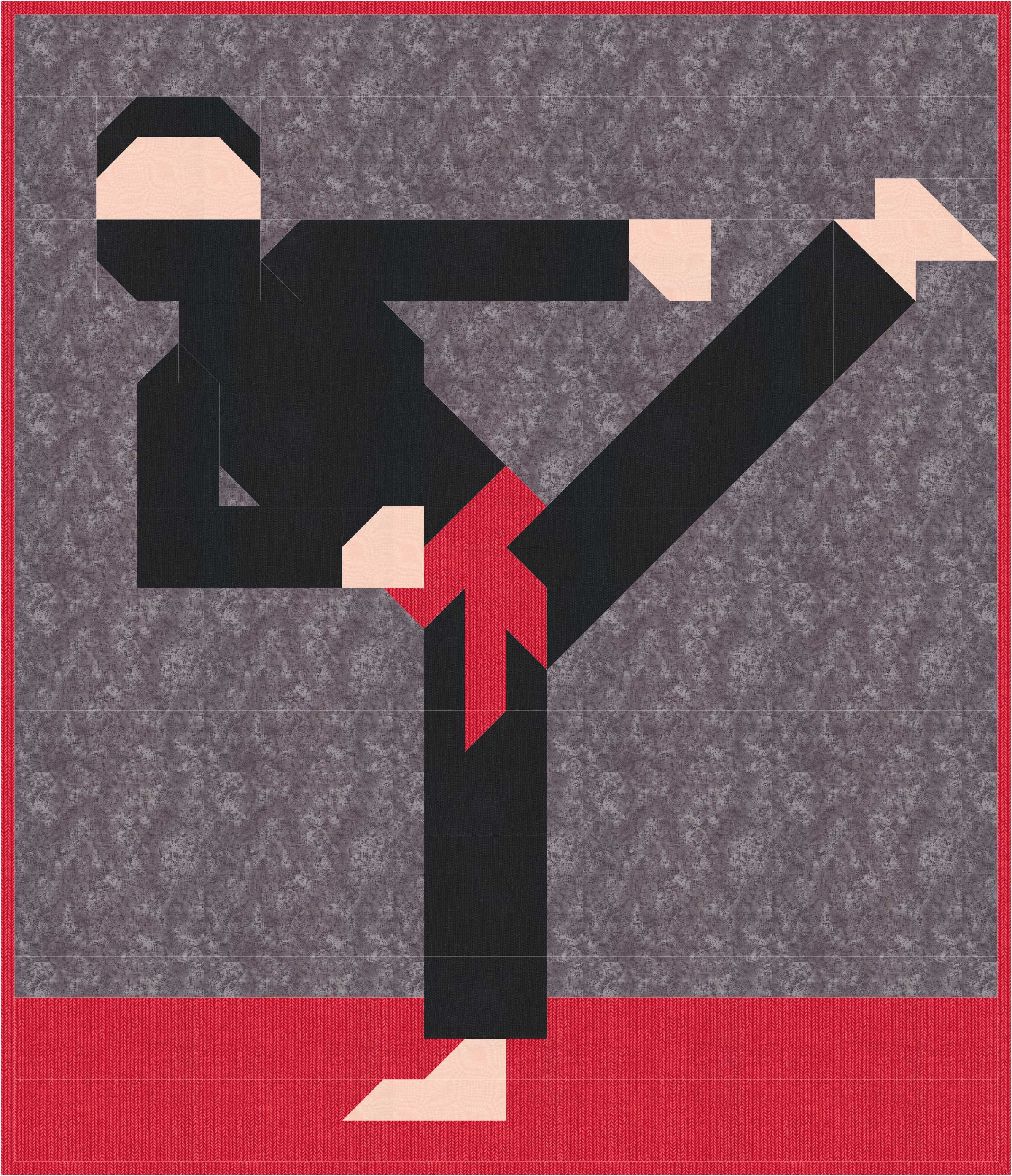 Martial Arts Quilt Pattern: Karate Kid Design, 3 Sizes (PDF Download ...