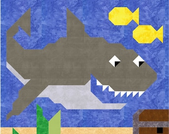 Shark Baby Quilt Pattern: 3 Sizes, Beginner Friendly (PDF)