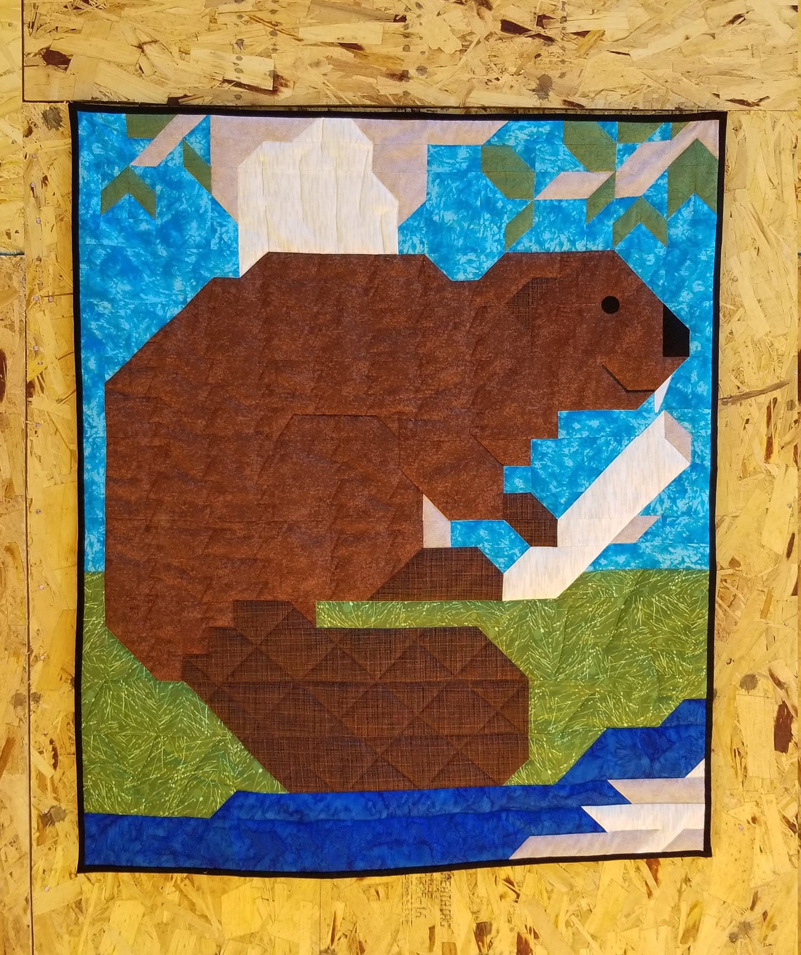Beaver Quilt Pattern Includes Small Wall Hanging Baby Quilt Etsy