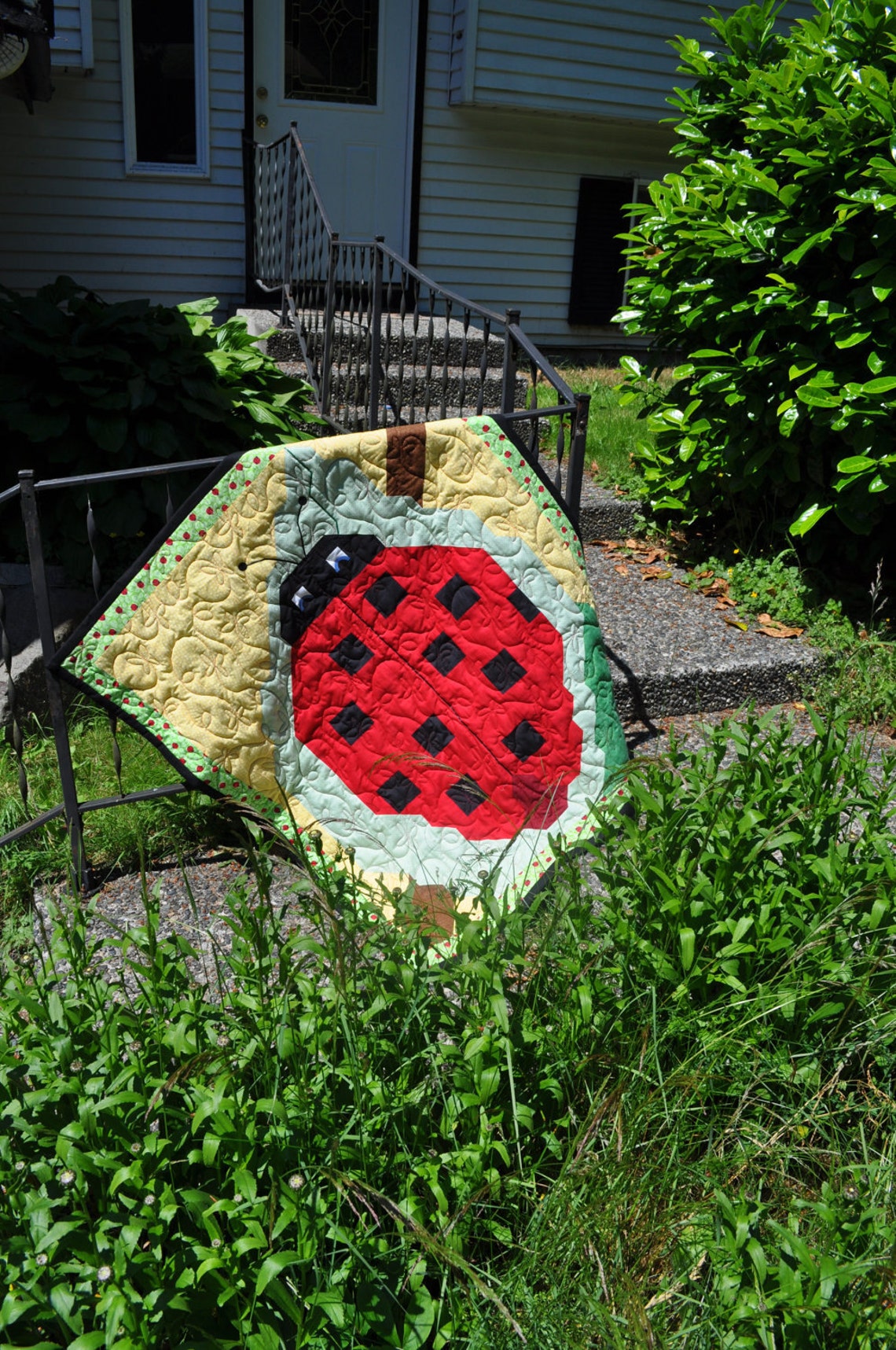 Ladybug Baby Quilt Pattern in 3 Sizes 36x42 24x28 48x56 Etsy