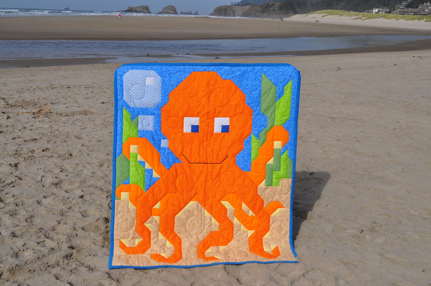 Octopus Baby Quilt Pattern for Sea Theme Room with Multiple Etsy