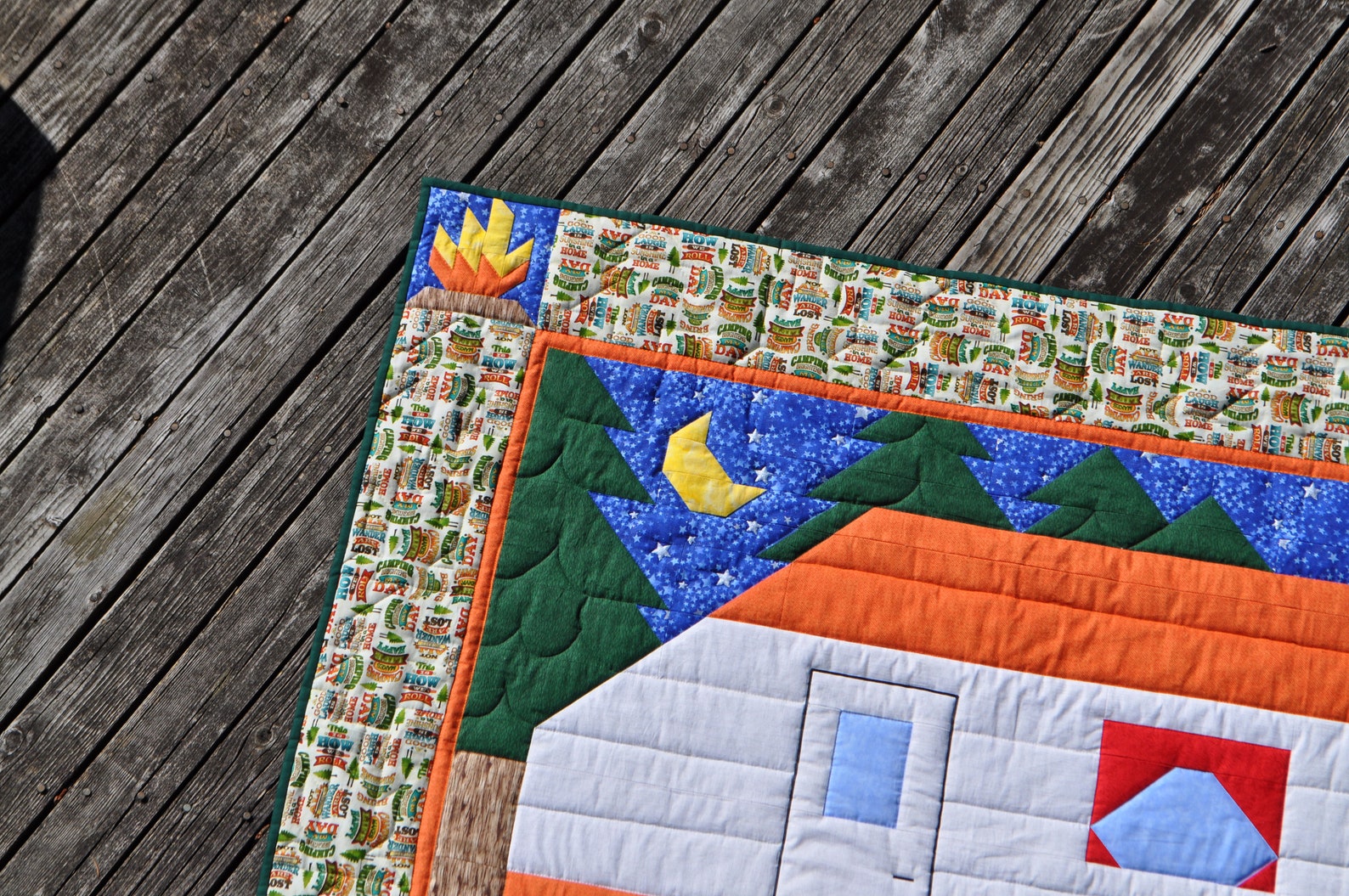Happy Camper Quilt Pattern Camping Trailer in PDF Format for Etsy