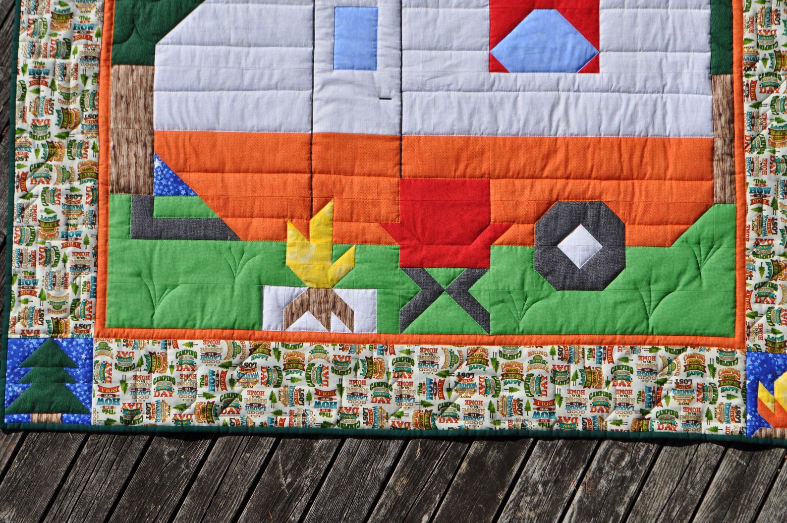 Happy Camper Quilt Pattern this Camping Trailer in PDF format Etsy