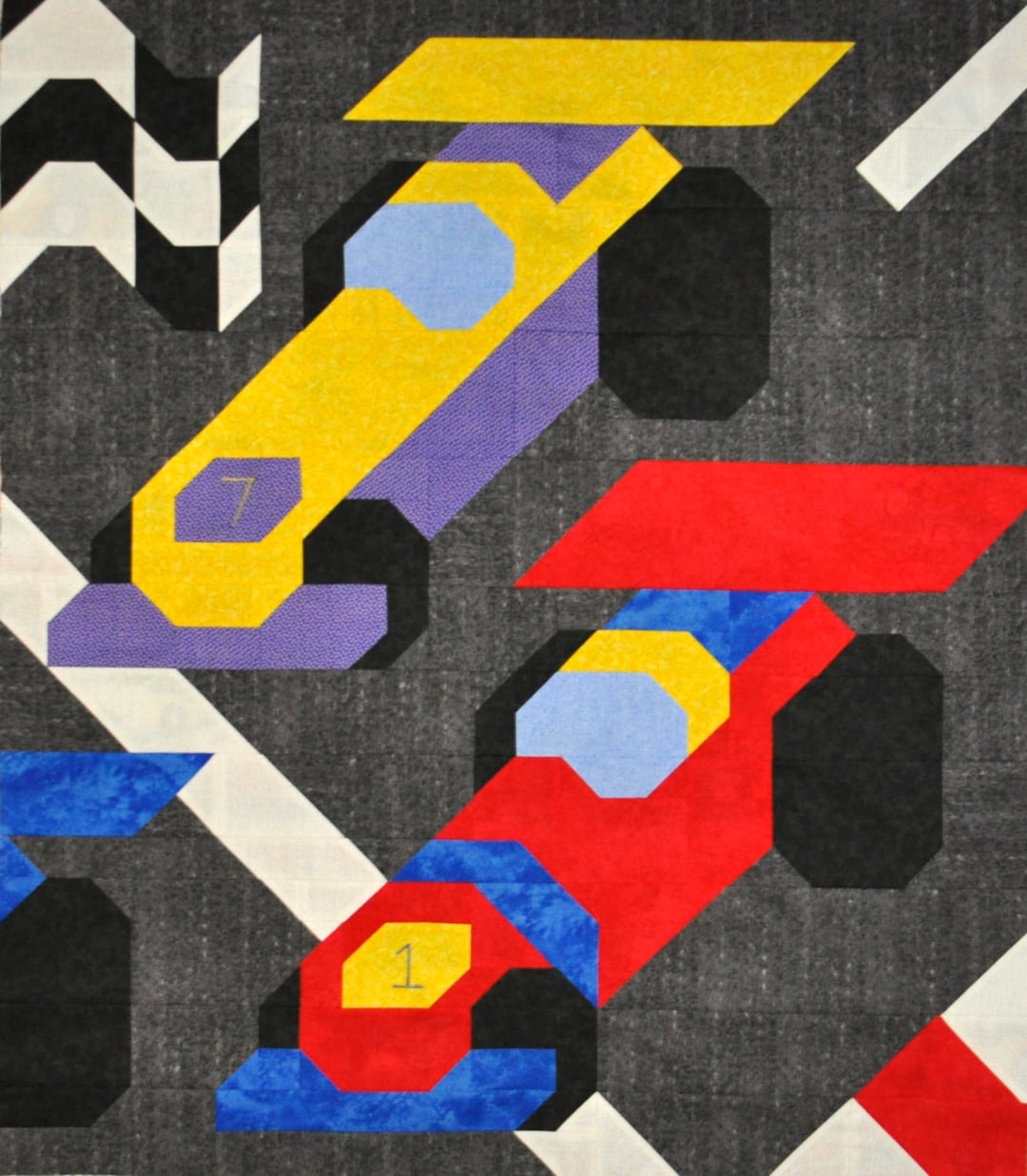 Race Car Quilt Pattern With Multiple Sizes 24x28 Wall 36x42 Etsy