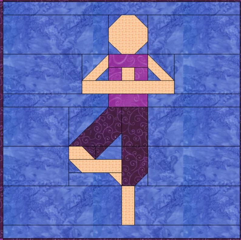 Yoga Quilt Pattern Twin Size 66x84 Inches Instant Download Etsy
