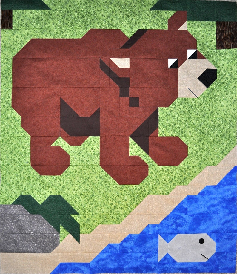 22+ Brown Bear In The Forest Quick Stitch Embroidery