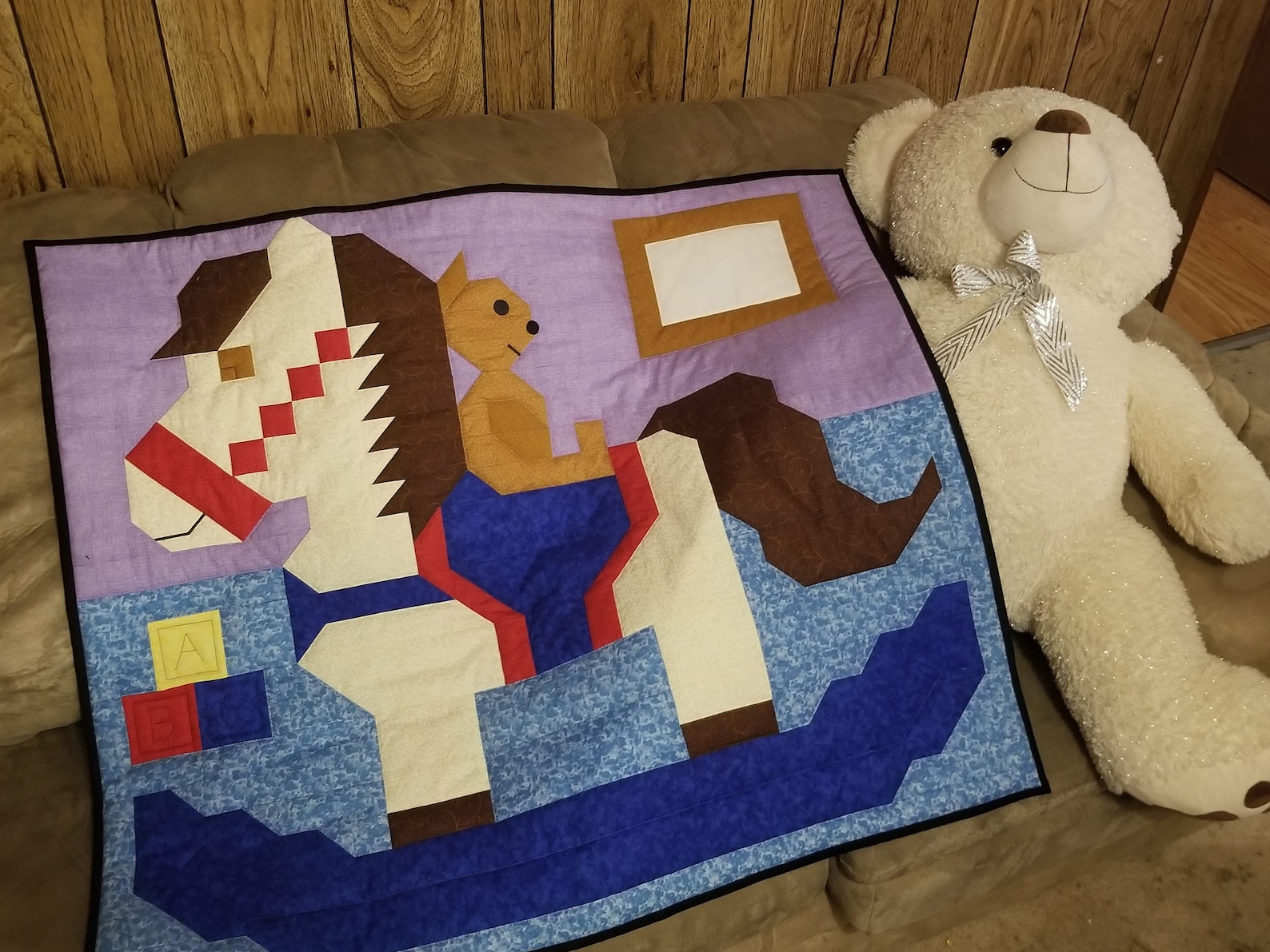 Rocking Horse Baby Quilt Pattern crib size 36x42 with Etsy