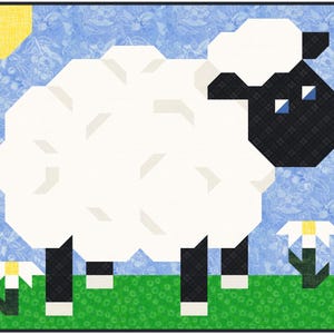 Lamb Baby Quilt Pattern: Farm Animal Design (Digital Download)