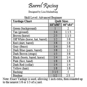Barrel Racing Quilt Pattern, Rodeo Quilt in Twin 66x84 and Throw 44x56 ...
