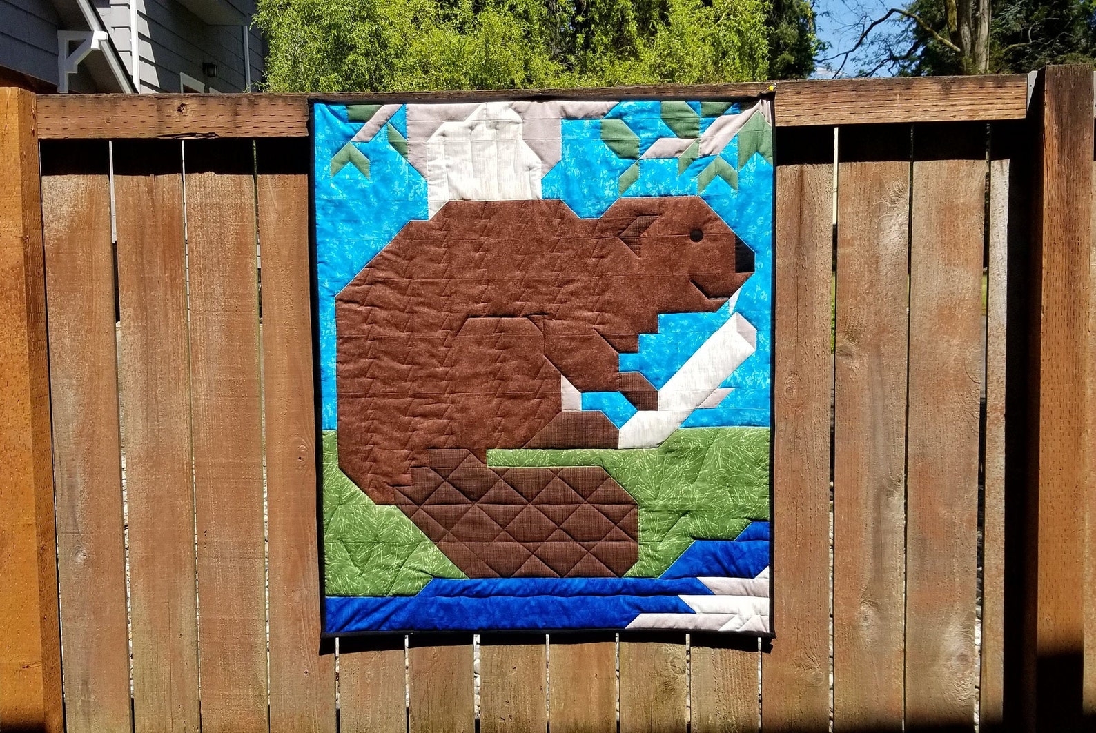 Beaver Quilt Pattern Includes Small Wall Hanging Baby Quilt Etsy